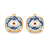 Printed 304 Stainless Steel Pendants STAS-OY002-17G-02-1