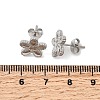 Flower 304 Stainless Steel Stud Earrings EJEW-G453-09P-5