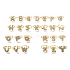 26Pcs Brass Micro Pave Clear Cubic Zirconia Open Cuff Rings RJEW-R218-01G-1