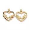 Brass Cubic Zirconia Pendants KK-G453-01G-01-1