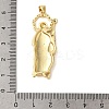 Rack Plating Brass Micro Pave Clear Cubic Zirconia Perdants KK-C067-02B-G-3