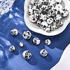 40Pcs 4 Styles Handmade Printed Porcelain Beads PORC-FP0001-04-5