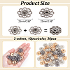 30Pcs 3 Colors Hollow Alloy Snap Buttons BUTT-NB0001-76-2