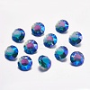 Faceted Glass Rhinestone Charms RGLA-F051-12mm-206PS-1