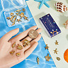 24Pcs 12 Styles Ion Plating(IP) 201 & 304 Stainless Steel Pendants STAS-SC0009-37-3