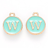 Golden Plated Alloy Enamel Charms X-ENAM-S118-05W-1