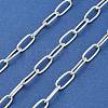 925 Sterling Silver Paperclip Link Alternating Twist Chains STER-NH0001-82S-1