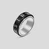 Rotatable 304 Stainless Steel Finger Rings FS-WGF1F3F-13-1