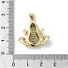 Brass Micro Pave Cubic Zirconia Pendants KK-H529-55C-G-3