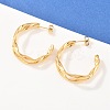304 Stainless Steel Two-layer C-Shaped Stud Earrings EJEW-P324-11G-1