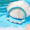 Synthetic Magnesite Beaded Stretch Bracelets for Women Men BJEW-TA00581-02-1