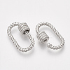 Brass Screw Carabiner Lock Charms LS-KK-T047-02P-3