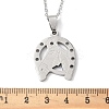 201 Stainless Steel Horse Pendant Necklaces LS-NJEW-H065-23P-3
