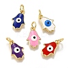 Brass Enamel Charms KK-C106-01G-1