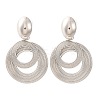 Silver Needle Silver Earrings Fashion Metal Earrings Simple Design Earrings TV7290-2-1