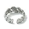 Non-Tarnish 304 Stainless Steel Open Cuff Ring RJEW-L110-030P-3
