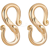 Brass S-Hook Clasps KK-BC0003-76G-1