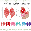 72Pcs 6 Colors Bowknot Polyester Ornament Accessories DIY-SP0003-60A-2