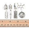40Pcs 8 Styles Tibetan Style Alloy Pendants TIBE-FP0001-17-3