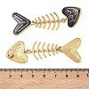 304 Stainless Steel Enamel Dangle Stud Earrings for Women EJEW-L315-06G-01-5