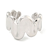 Non-Tarnish Wave 304 Stainless Steel Open Cuff Finger Rings for Women RJEW-P114-01P-2