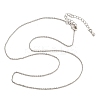 Brass Rolo Chains Necklaces for Women NJEW-D302-45P-3