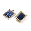 Natural Sodalite Faceted Rectangle Pendants G-I375-05G-08-2