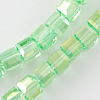 Electroplate Glass Beads Strands EGLA-R030-6x6mm-18-1