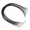 Waxed Cord Necklace Making with Iron Findings LS-NJEW-R229-2.0mm-1