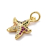 Brass Micro Pave Cubic Zirconia Pendants X-KK-S510-47G-04-2