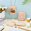 4Pcs Natural Wood Carved Onlay Applique Craft WOOD-FG0001-64B-5