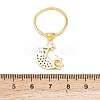 Adjustable Brass Micro Pave Cubic Zirconia Pendant Finger Rings for Women LS-RJEW-A090-01B-G-5