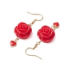Resin Pendants Earrings EJEW-JE06014-4
