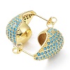 Cubic Zirconia Teardrop Stud Earrings EJEW-H137-01G-02-2