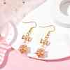 Glass Star Dangle Earrings EJEW-JE05548-02-2
