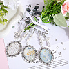 DIY Blank Charms Brooch Pendant Decoration with Imitation Pearl Beaded Making Kit DIY-SC0025-59-4