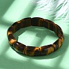 Natural Tiger Eye Bead Stretch Bracelets for Women Men BJEW-C097-02C-2