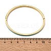 304 Stainless Steel Enamel Hinged Cuff Bangles for Women SA-CBAC920-15G-01-7