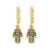 Brass Micro Pave Cubic Zirconia Hoop Earrings for Women EJEW-B067-01G-03-1