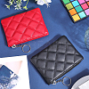 2Pcs 2 Colors Rhombus Pattern PU Leather Zip Pouches ABAG-CP0001-05-4