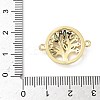 Brass Pave Clear and Green Cubic Zirconia Hollow Connector Charms KK-S337-05G-3