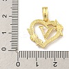 Heart Brass Pendants KK-I714-04G-V-3