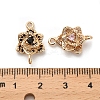 Glass Connector Charms KK-M314-19KCG-3
