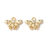 Brass Micro Pave Cubic Zirconia Charms KK-F867-11G-1