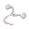 Cross Brass Micro Pave Cubic Zirconia Chain Extender KK-Z084-05P-1