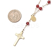 3Pcs 3 Styles Natural Carnelian & Green Aventurine & Tiger Eye Round Rosary Bead Necklaces NJEW-JN05574-5