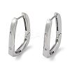 Clear Cubic Zirconia Hoop Earrings EJEW-L292-015P-1