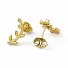 PVD Vacuum Plating 304 Stainless Steel Tiny Leafy Branch Stud Earrings for Women EJEW-P212-11G-2