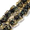 Handmade Dichroic Foil Glass Beads Strands DICH-U001-04A-1