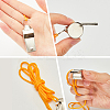 Iron Whistle with Rope NJEW-CN0001-11B-6